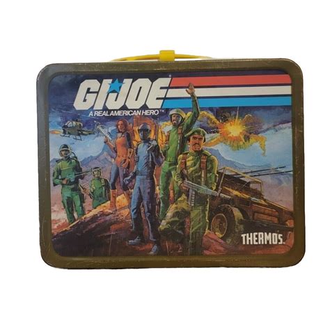 circa 1960 mattel-hasbro g.i joe metal lunch box|Hasbro Classic G.I. Joe Tin Metal Lunch Box Vintage Style With .